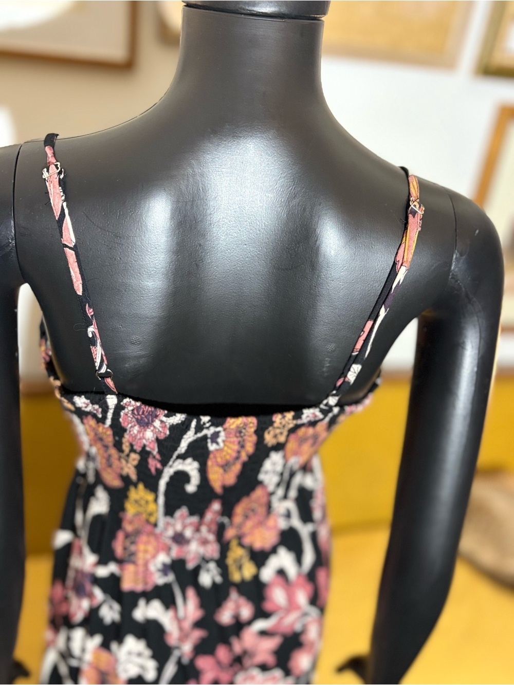 Angie Boho Floral Tie-Front Maxi Dress - Size Large - Picture 8 of 9